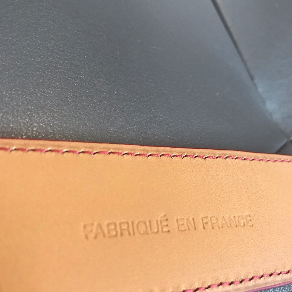 Madison Vaincourt genuine crocodile red belt 75 - Picture 9 of 12